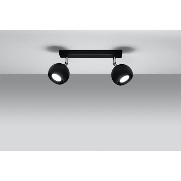 OCULARE 2 LED-taklampa - SOLLUX - Svart - 2 GU10-lampor - Modern design