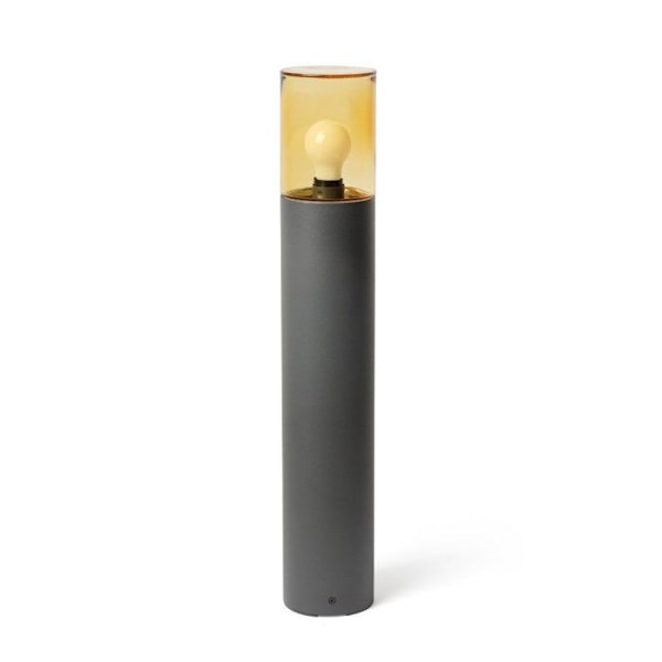 Mørkegrå base med amber glas H700 KILA 71751 BLANCO