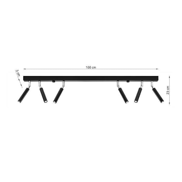 EYETECH 6 Taklampa Modern Loft Design för sovrum Vardagsrum Trappor Korridor - Svart