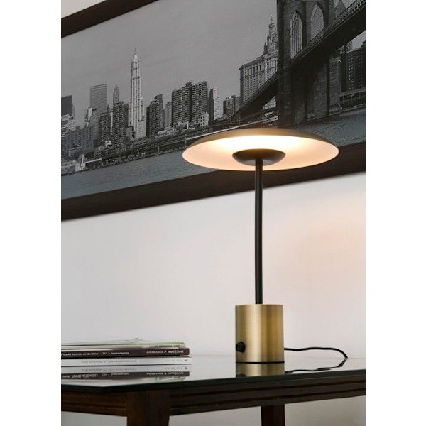 HOSHI - Guld/Sort LED bordlampe H40cm NICKEL
