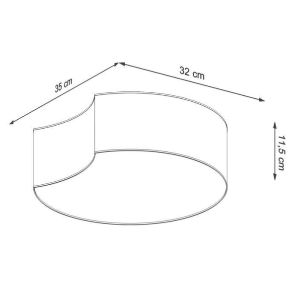 Sollux Lighting Circle Dekorativ infälld taklampa, vit, 32cm