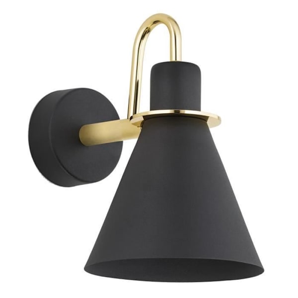 Argon væglampe BEVERLY Dome Black Structure - Messingelementer - Moderne - Design