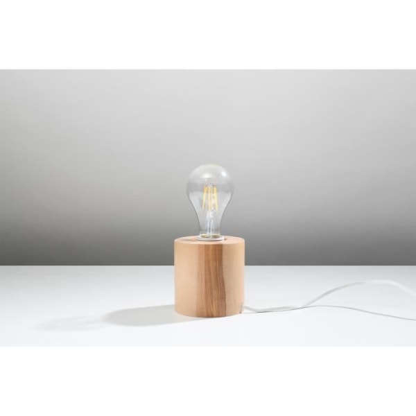 Bordlampe - SOLLUX - SALGADO - Træ - Indendørs - Voksen