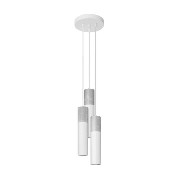 Sollux Lighting Borgio Cluster taklampa, grå, vit, 3x GU10