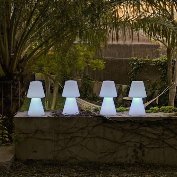 Utomhus bordslampa i vit polyeten 45cm LOLA