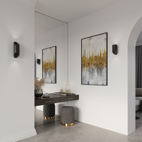 Væglampe - Sollux Lighting - PENNE 30 - Aluminium - G9 - Sort