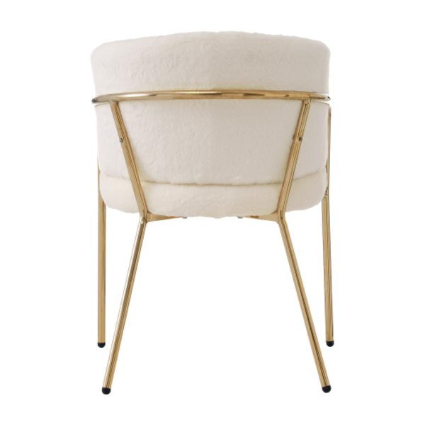 Fritidsstol, enkel, sminkstol, vardagsrum och sovrum, lätt lyx, matrumsstol, med fyra metallben Beige