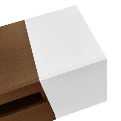 Modernt TV-skåp, vit och träoptik – längd 180 cm White
