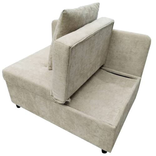 Seng polstret sovesofa 3-i-1 – linned med justerbart ryglæn, multifunktionel sovesofa til små rum (140x200cm) Beige