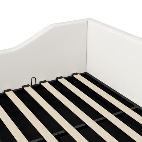 Vadderad dagbädd 140x200cm beige - Med praktisk förvaring, modern bäddsoffa & bekväm solbädd Beige