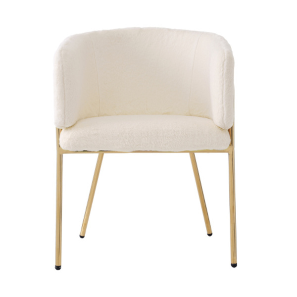 Fritidsstol, enkel, sminkstol, vardagsrum och sovrum, lätt lyx, matrumsstol, med fyra metallben Beige