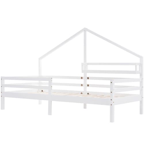Säng med förvaringshylla 90x200 Vit white