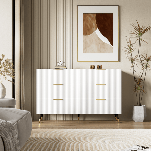 Elegant skänk med modern design, byrå och gott om förvaringsutrymme White