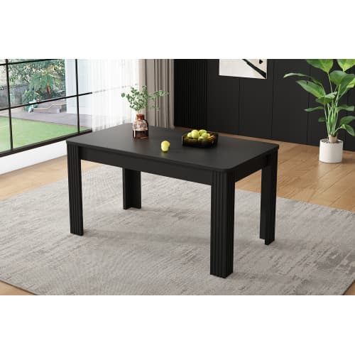 Matbord, modernt matbord, robust matbord, bord med fyra ben Black