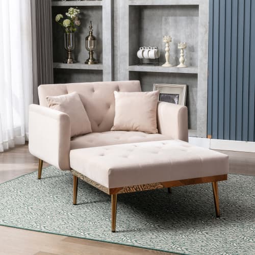Modern stolsats i beige – justerbart vardagsrum för varje hem Beige