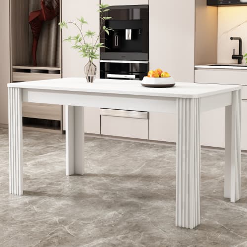 Matbord, modernt matbord, robust matbord, bord med fyra ben White