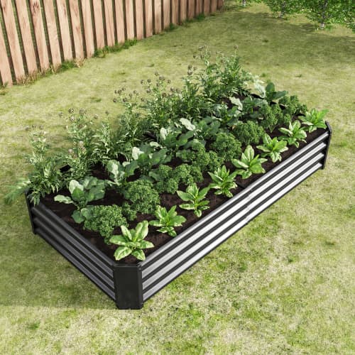 Metallbädd – rostfritt stålkit för trädgård, grönsaker och blommor Black