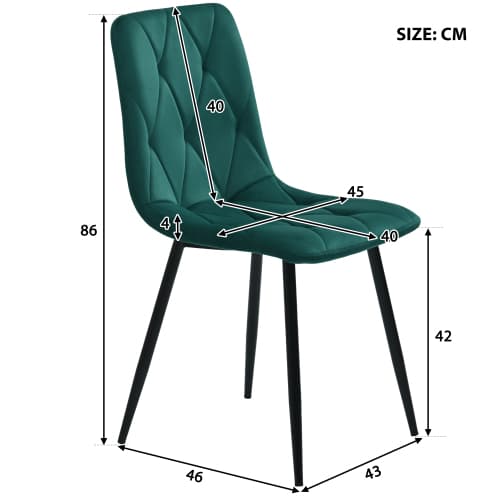 5-delars matbordset, hexagonalt marmorbord + 4 gröna sammetsstolar, modern design för vardagsrum Black White + Green