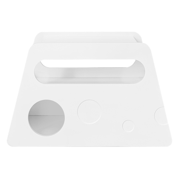 Skänk, modernt vitt sidobord med hjul, säker rundad design – mobil, platsbesparande White