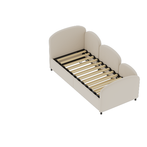 SOFTSEA Bäddsoffa med förvaring och sittdyna - Modern soffa för vardagsrum och barnrum Beige