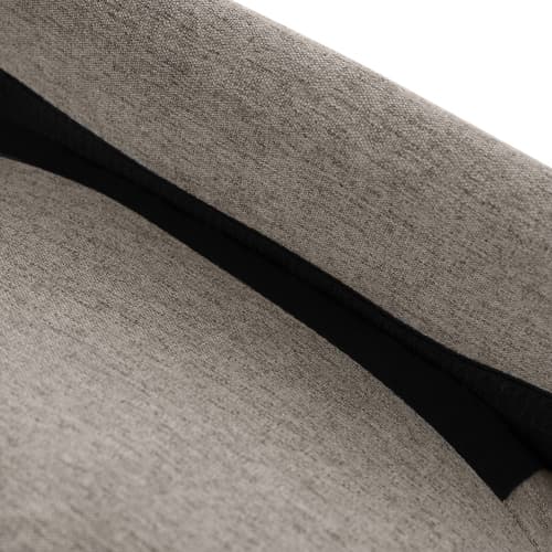 L-formad hörnsoffa med schäslong – modern 3-sitssoffa i bomullslinne som andas Antique Dark Grey