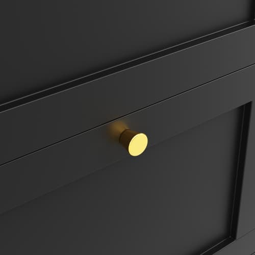 360° roterende barbord med 4 skuffer og åbne hylder, 105x39cm, til stue/studie Black