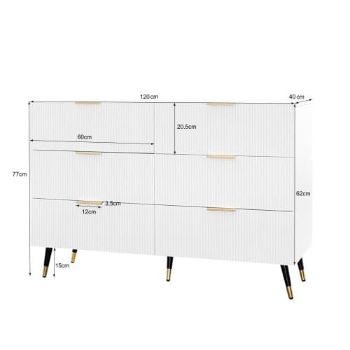 Elegant skänk med modern design, byrå och gott om förvaringsutrymme White