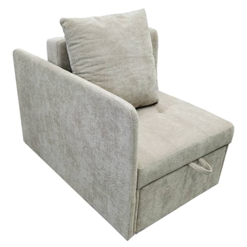 Seng polstret sovesofa 3-i-1 – linned med justerbart ryglæn, multifunktionel sovesofa til små rum (140x200cm) Beige