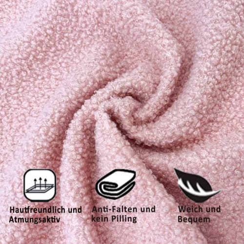 Rosa Teddy säng 90x200 cm - multifunktionell bäddsoffa med armstöd Pink