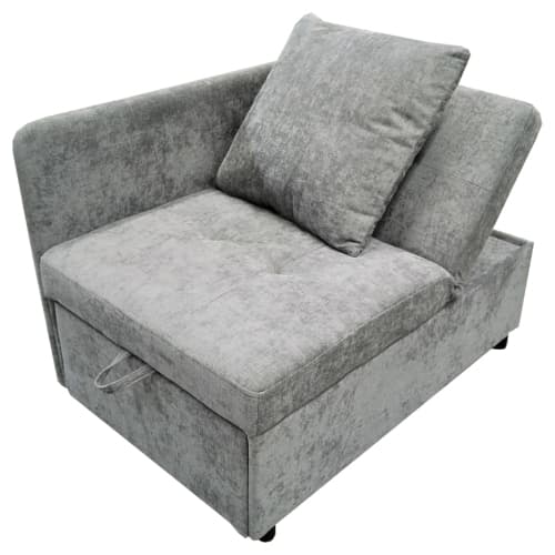 3-i-1 sovesofa lavet af linned – polstret seng med justerbart ryglæn, pladsbesparende multifunktionel sovesofa til små rum Gray