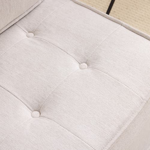 Enkel soffa & sittpuff kombination: Flexibel sittlösning för vardagsrum, sovrum, gästrum eller barnrum White