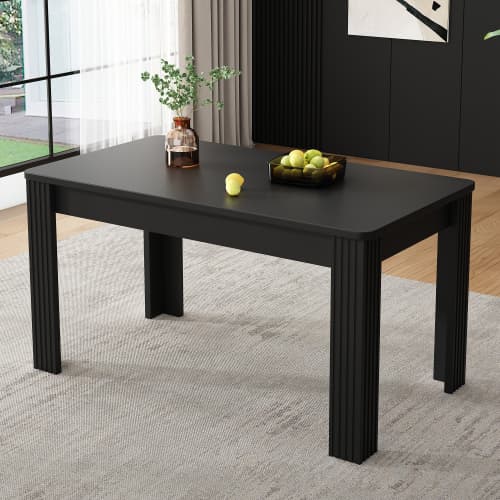Matbord, modernt matbord, robust matbord, bord med fyra ben Black