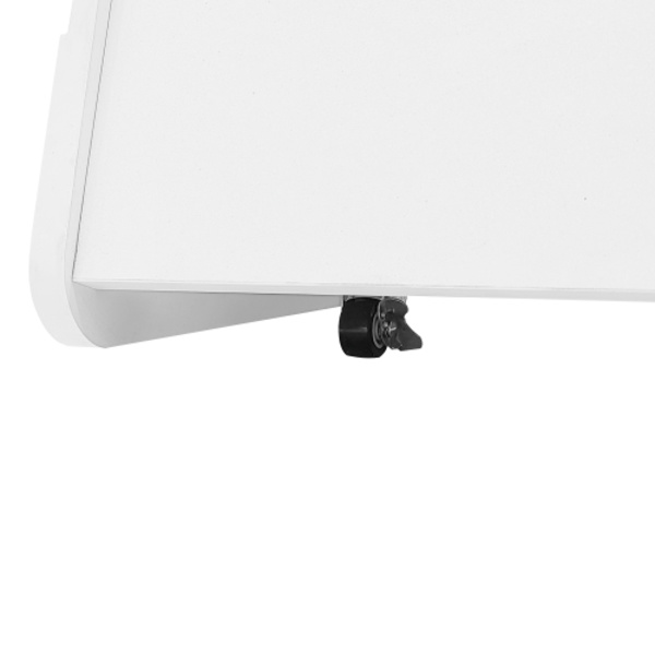 Skänk, modernt vitt sidobord med hjul, säker rundad design – mobil, platsbesparande White