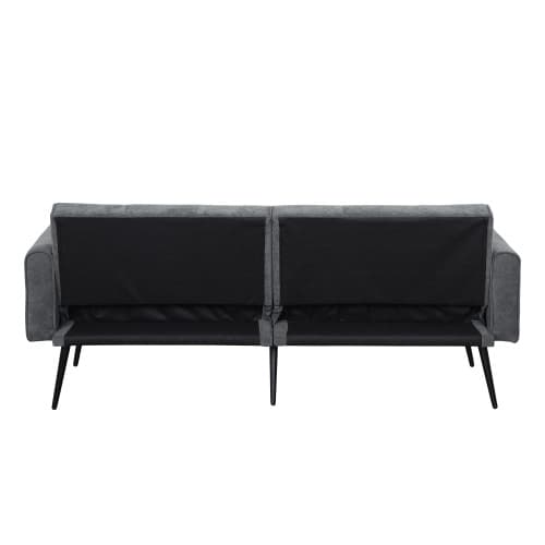 Foldbar sovesofa med justerbart ryglæn, futon som sofa og seng, til lejligheder og små rum Grey