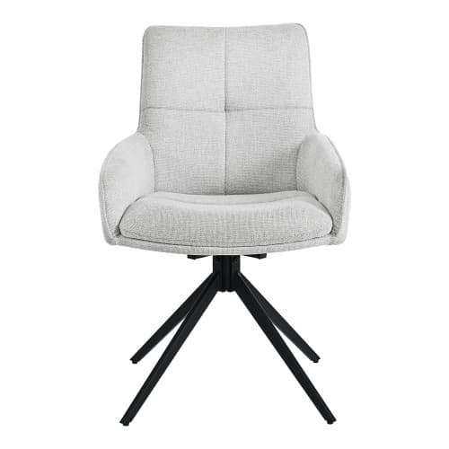 Vridbara stolar för matsal grå – Designade & extra vadderade – Höjdjusterbara fotstöd – Perfekt för köksbord Gray