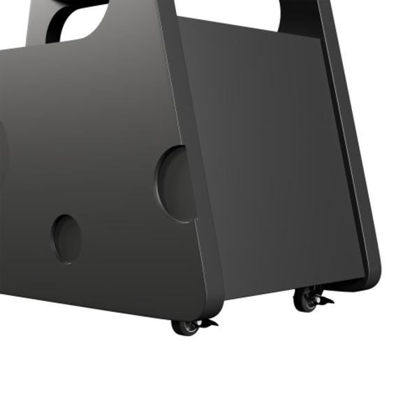 Skänk, modernt svart sidobord med hjul, säker rundad design – mobilt, platsbesparande Black