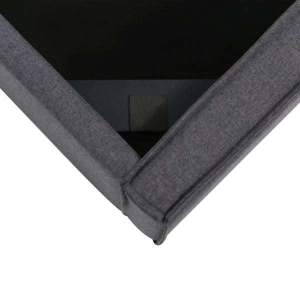 Hydraulisk enkelsäng klädd 90x200cm, säng med metallram, modern sängram med förvaring, bomull, grå Gray