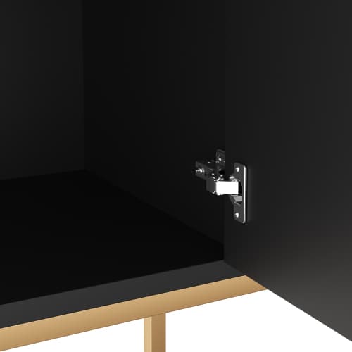 Skænk 162x80cm, Moderne opbevaringsskab & kommode, Alsidig til stue, spisestue & entré Black