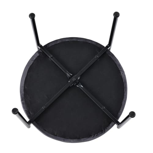 Sammetsmatstol, set om 2, moderna minimalistiska loungestolar med fyra metallben, rottingloungestolar, stolar för vardagsrum och sovrum, grå Black