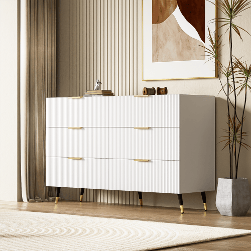 Elegant skänk med modern design, byrå och gott om förvaringsutrymme White