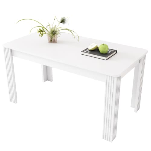 Matbord, modernt matbord, robust matbord, bord med fyra ben White