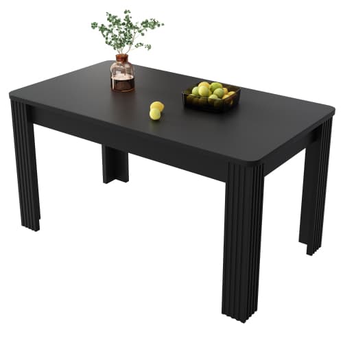 Matbord, modernt matbord, robust matbord, bord med fyra ben Black