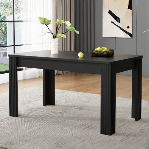 Matbord, modernt matbord, robust matbord, bord med fyra ben Black