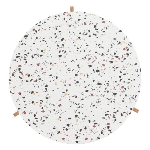 Kombinationsset med 2 soffbord, stapelbara sidobord för vardagsrum & balkong, modern white