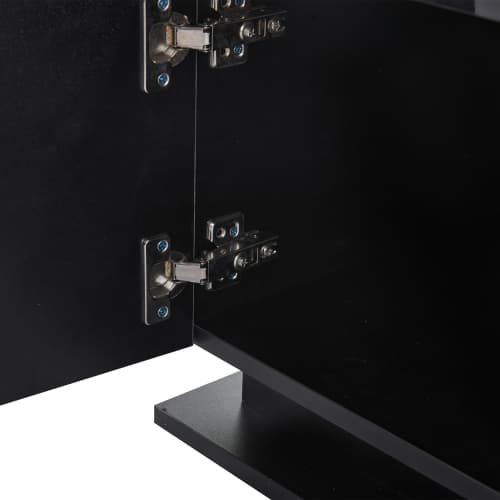 LED soffbord 105×50×36 cm - Högglansigt soffbord med LED-belysning & förvaring | Modernt vardagsrumsbord med ljusramp Black
