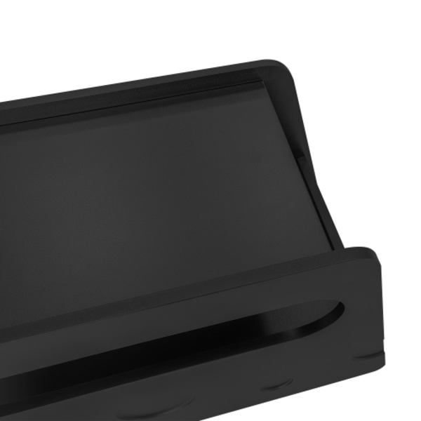 Skänk, modernt svart sidobord med hjul, säker rundad design – mobilt, platsbesparande Black