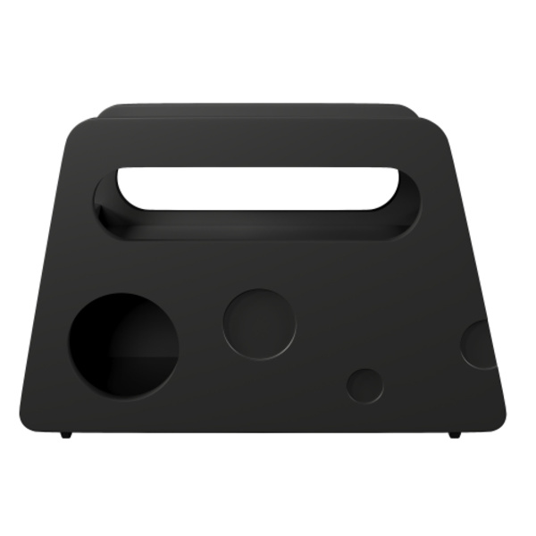 Skänk, modernt svart sidobord med hjul, säker rundad design – mobilt, platsbesparande Black