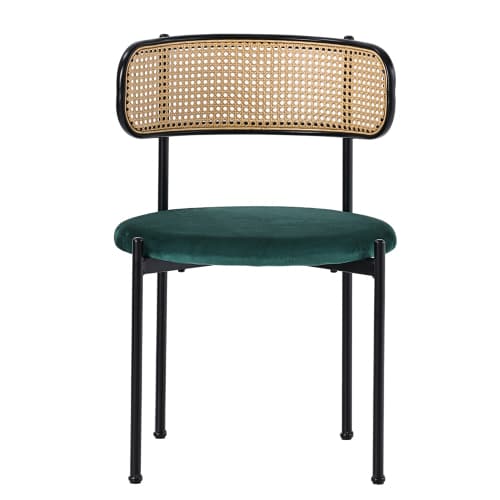 Matbord och stolsset, set om 5, 4 matstolar i sammet & 1 rektangulärt matbord Black+ Gray