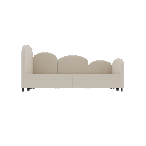 SOFTSEA Bäddsoffa med förvaring och sittdyna - Modern soffa för vardagsrum och barnrum Beige