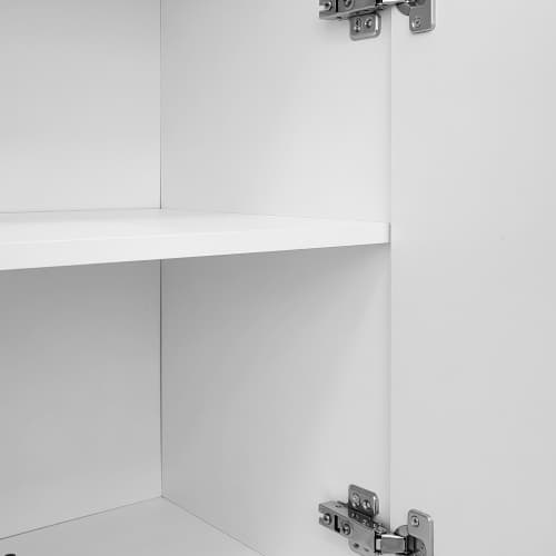 Skänk, droppformad skänk med formade dörrar och buffertgångjärn White